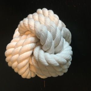 New White Nautical Knot 6"  From Mystic Knotwork